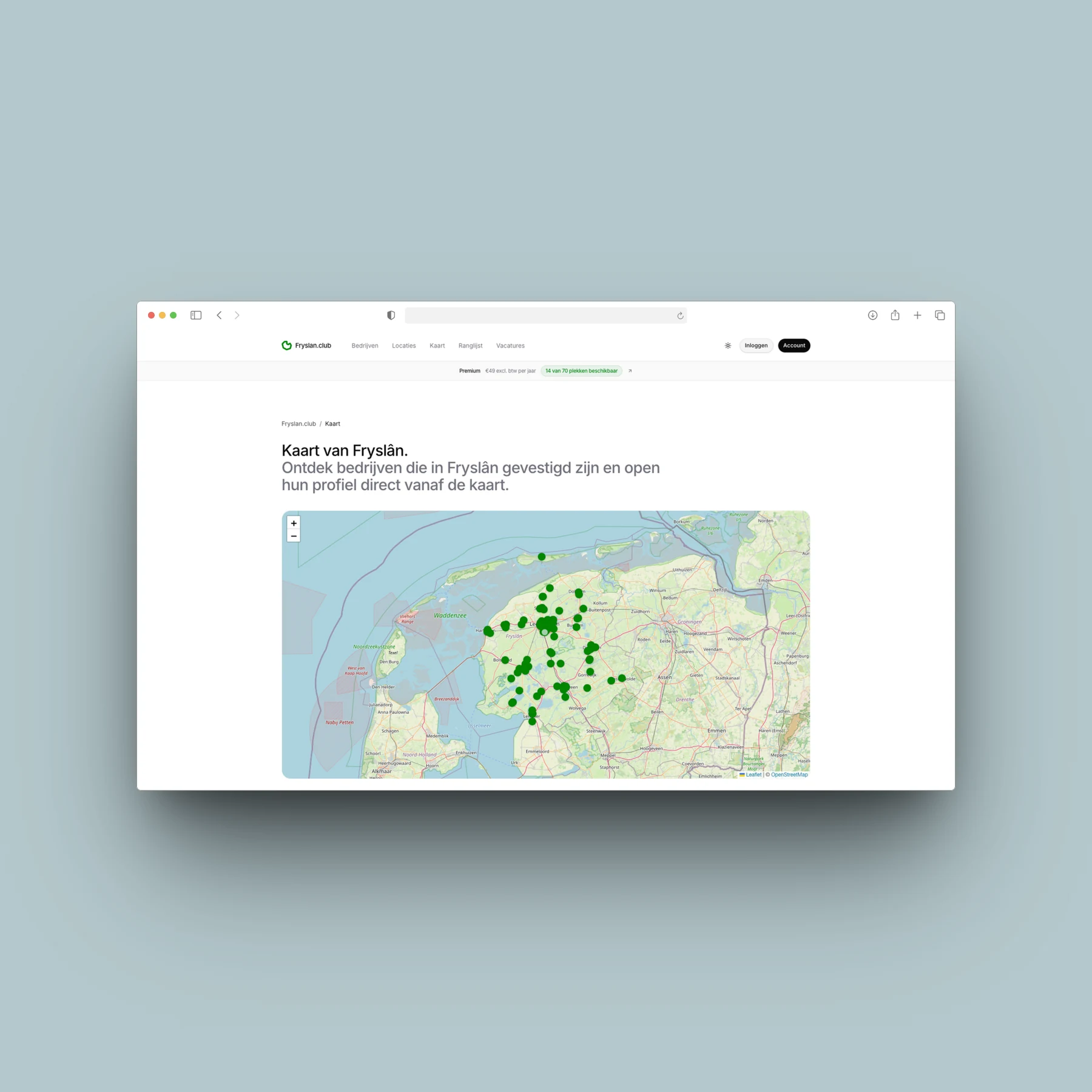 Fryslân.club a clear identity. a connected region. interface