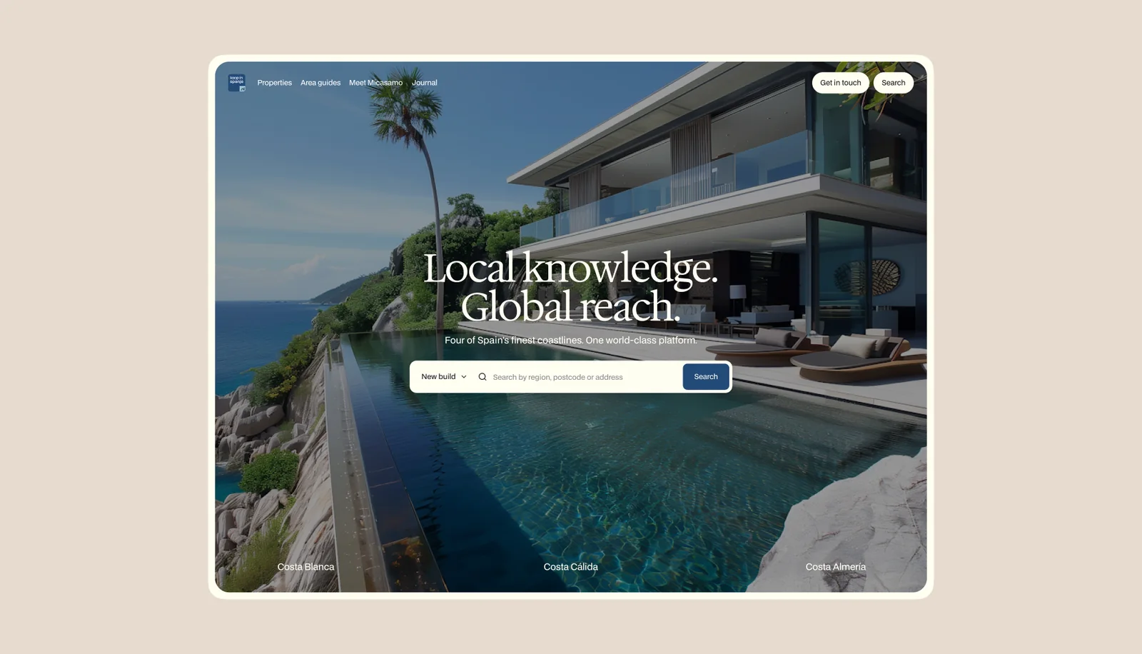 Koop in Spanje: Website (ontwerp)